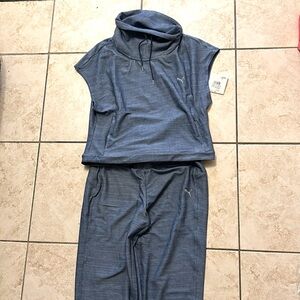 Puma yoga track leisure suit 2 pieces brand new with tags blue XS